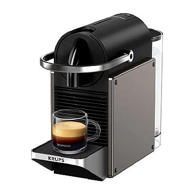 MÁQUINA CAFÉ CÁPSULAS KRUPS NESPRESSO XN306TP3 PIXIE TITÂNIO