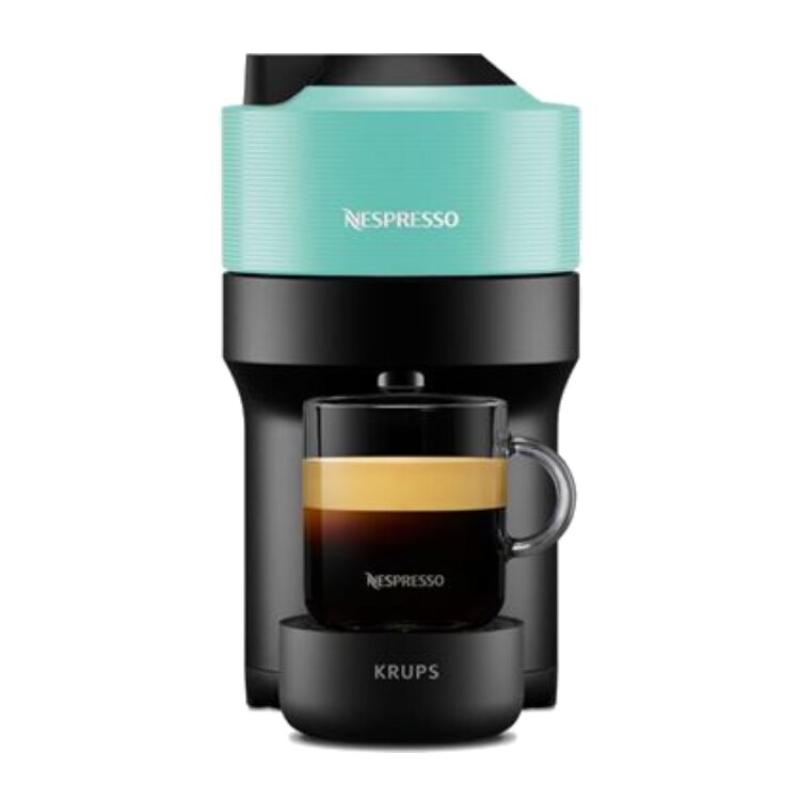 MÁQUINA CAFÉ CÁPSULAS KRUPS NESPRESSO VERTUO POP XN9204 MINT