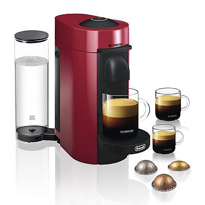 MÁQUINA CAFÉ CÁPSULAS DELONGHI NESPRESSO VERTUO PLUS ENV150 VERMELHO