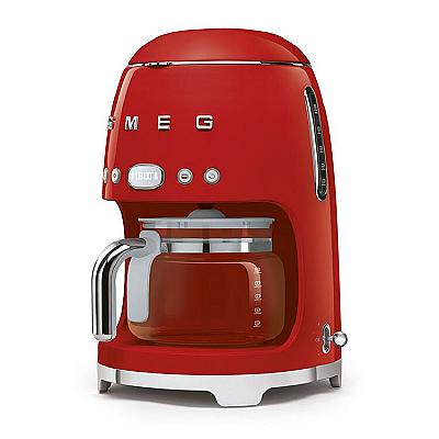 MÁQUINA CAFÉ FILTRO SMEG VERMELHO DCF02RDEU